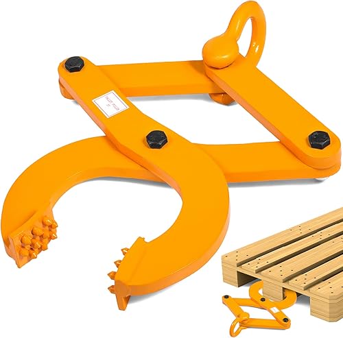 VEVOR Extractor de paletas capacidad de 3T6614 libras abrazadera amarilla de acero resistente apertura de mandíbula de 63 pulgadas y altura de