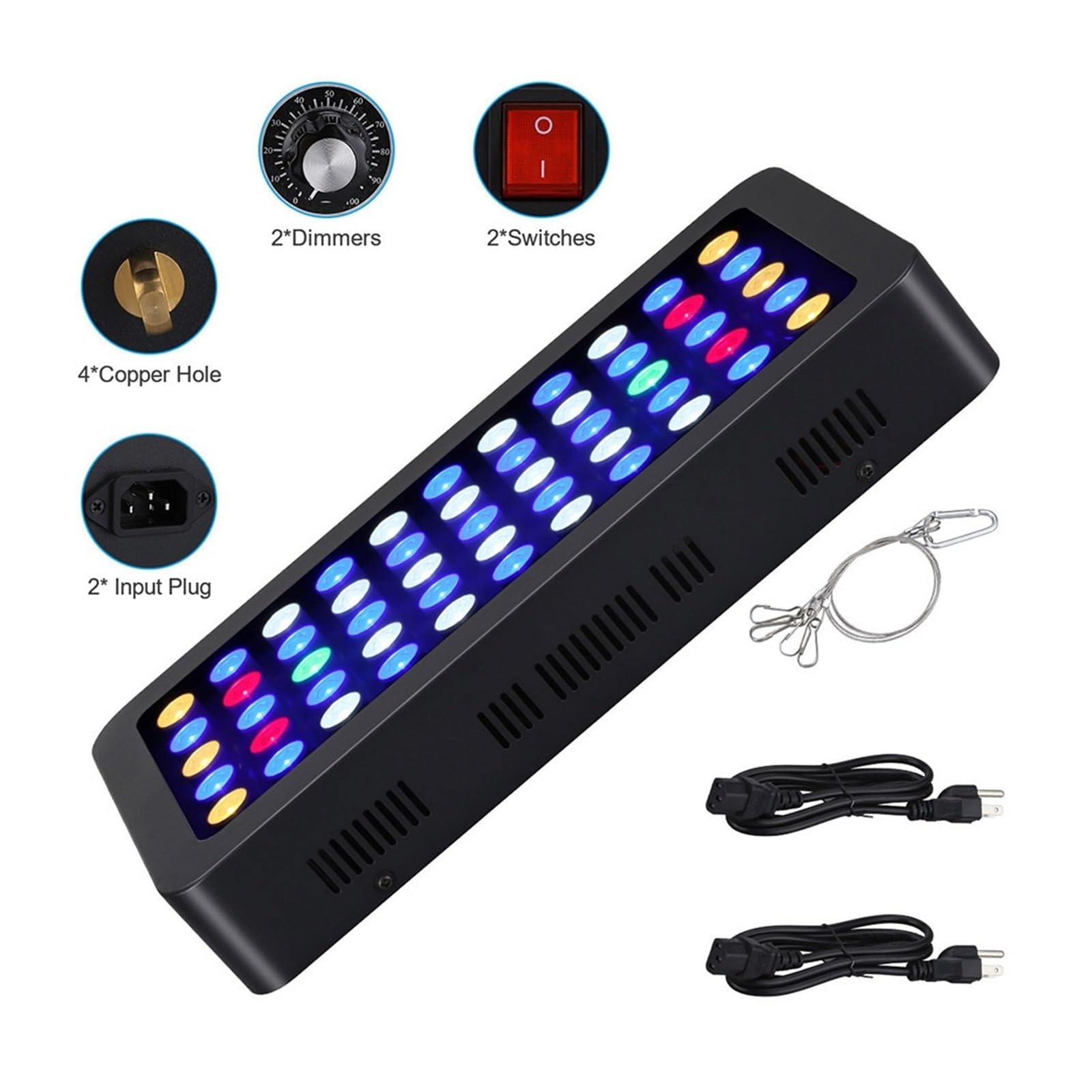 oświetlenie akwarium Ściemniacz oświetlenie Led do akwarium Coral Lights 165W oświetlenie do akwarium morskiego możliwość przyciemniania lampy słonowodne słodkowodne akwarium rośliny wodne do akwarium