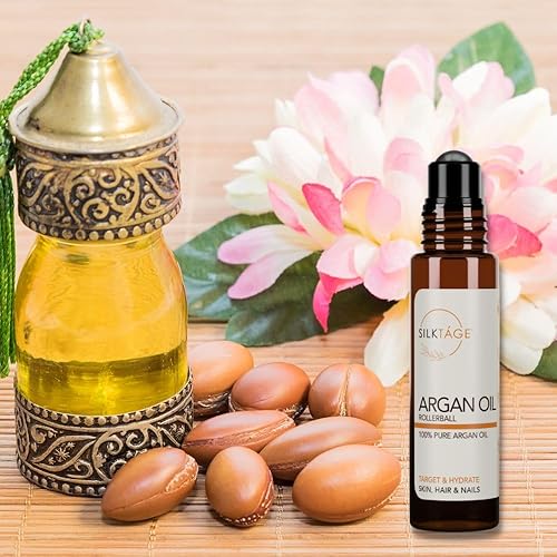 Miniatura 7 de SILKTÁGE Rollerball de aceite de argán – 100% puro, orgánico, prensado en frío, aceite de argán marroquí para cabello, piel, labios, uñas,