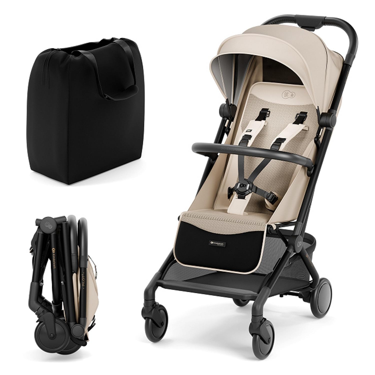 Kinderkraft PILOT 2 ultraleichter Flugzeugbuggy Beige