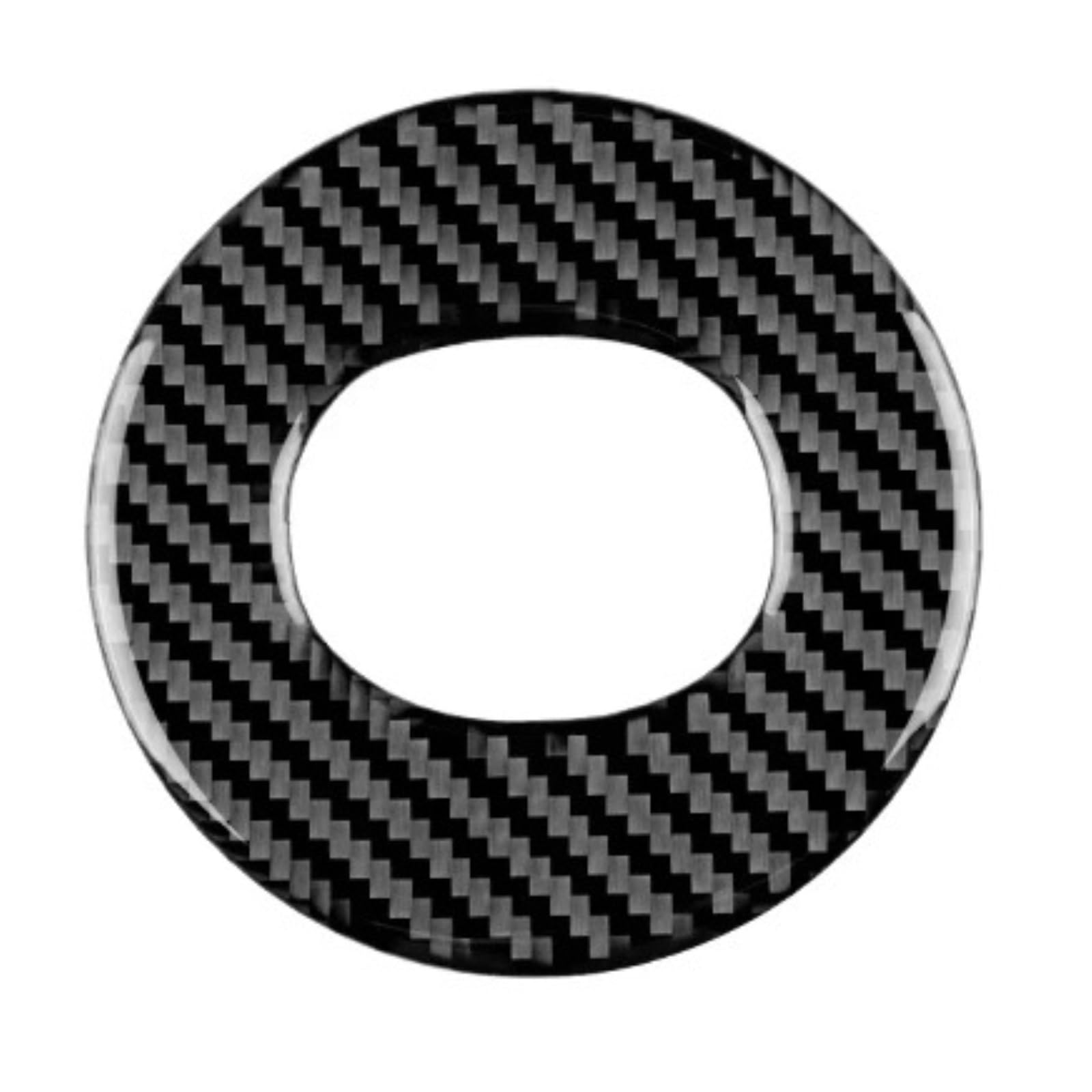 Control Panel Molding Cover for Mazda 3 for Axela BP 2019-2025 Real Soft Carbon Fiber Sticker Car Steering Wheel Center Trim Interior Trim(Black Carbon)