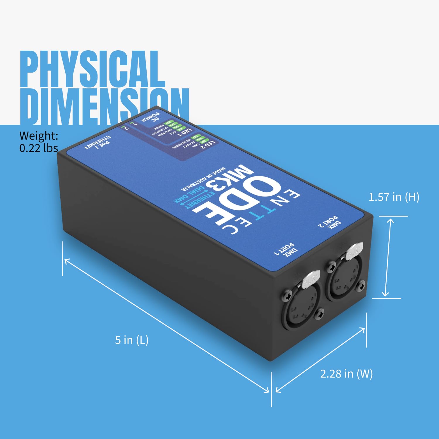 その他 ENTTEC ODE Mk2 PoE DMX ENTTEC ODE POE Mk2 1-Port DMX Ethernet Gateway with PoE