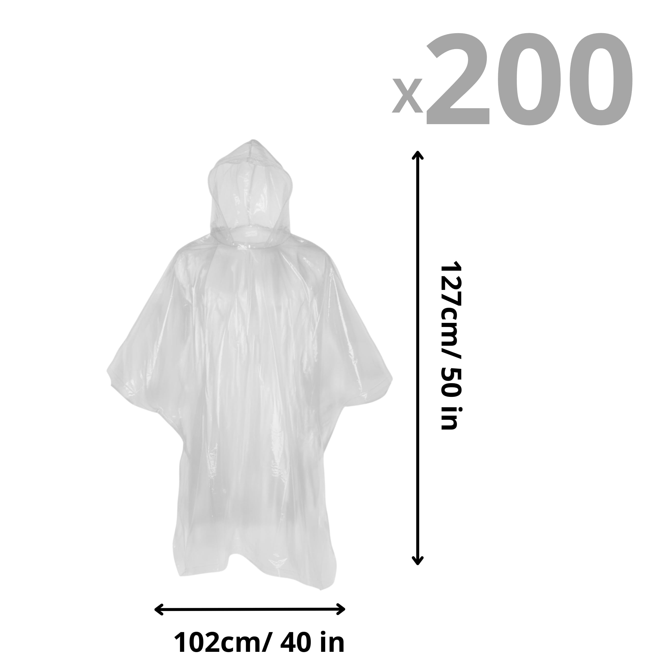 Poncho impermeabile di emergenza – Impermeabile trasparente per bicicletta – Mantello antipioggia pieghevole, impermeabile, leggero e portatile per escursioni