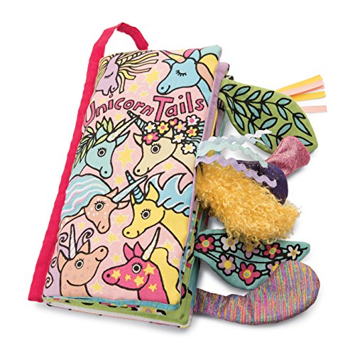 Image of Jellycat Soft Cloth Baby Books, Unicorn Tails, 8 inches