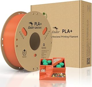 Creality PLA Plus Filament, 1.75mm PLA+ PLA Pro Filament Stronger Toughness Smooth Printing Dimensional Accuracy +/- 0.02mm 1kg(2.2lbs) Roll Cardboard Spool Fit for Most FDM 3D Printers (Orange)