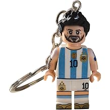Mini Argentina 10 Keychain World Cup Champion Distinctive Block Style Aesthetic Soccer Jersey Number 10 Key Chain for Fans