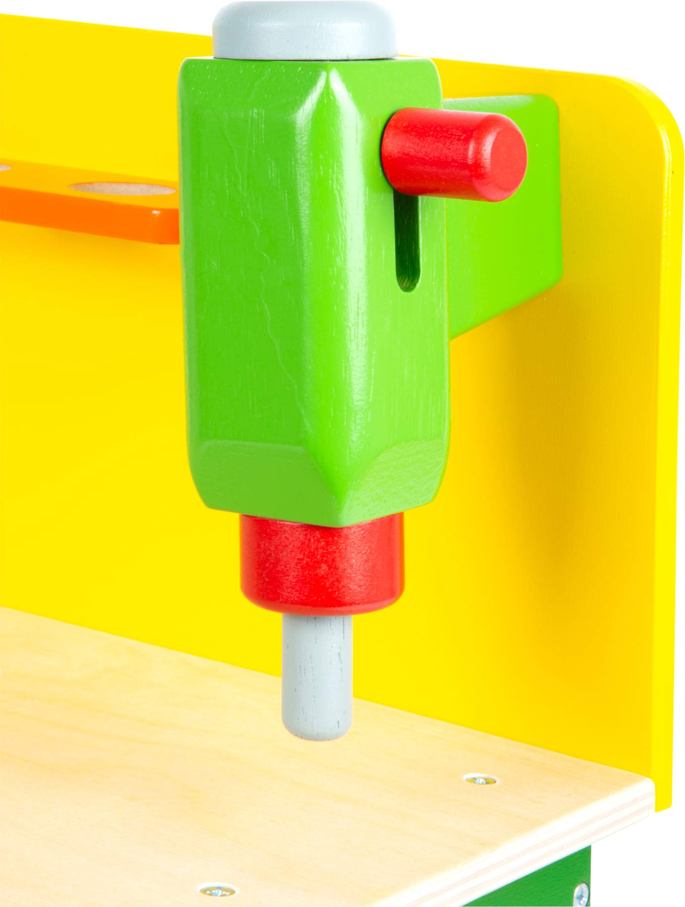 Small Foot 1538 Etabli "Christian" en bois, jouets en bois avec vis, écrous et planches perforées, à partir de 3 ans