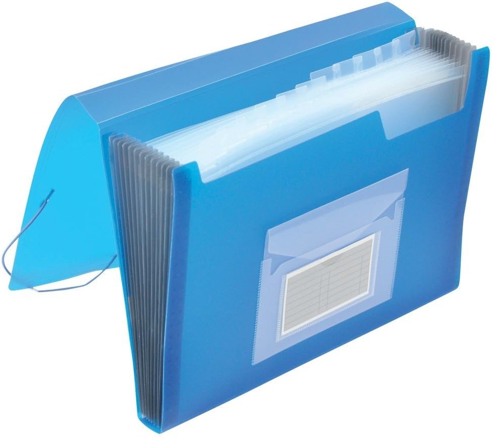 Q-Connect KF02479 Receipt Bags and Compartments Translucent Blue