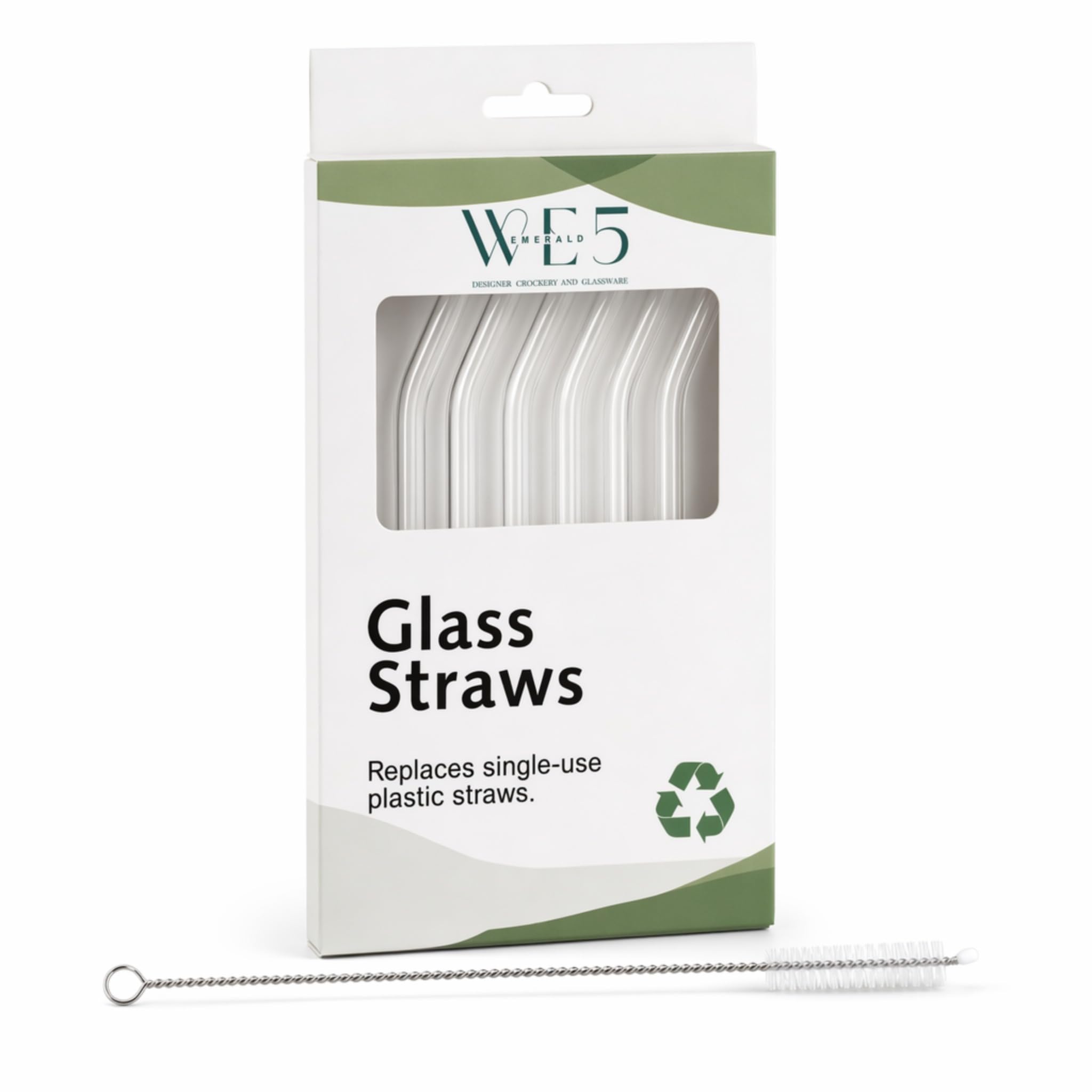 Borosilicate Glass Straws Set of 6 with 1 Cleaning Brush – Reusable Clear Drinking Straws for Smoothies, Juice, Iced Coffee | Eco-Friendly, Durable & BPA-Free (7-Piece Set)-image-25