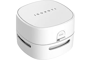 IGOKOTI Desk Vacuum: Mini Vacuum Cleaner for Crafts, Battery Operated and Tabletop-Friendly