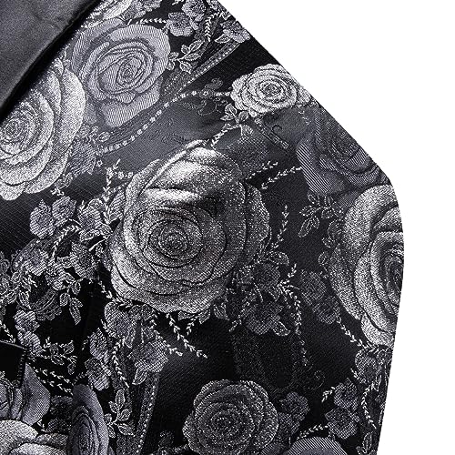 Image of Barry. Wang Men's Sport Coats & Blazers Flower Suit Jacket 1 Button Paisley Tuxedo Mardi Gras Carnival Parade Gift
