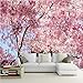 Produktbild Moderne 3D Kirschblüten Wandbilder Fototapete Wohnzimmer Schlafzimmer Wohnkultur Flores Wandpapierrolle 350(W)x256(H)cm