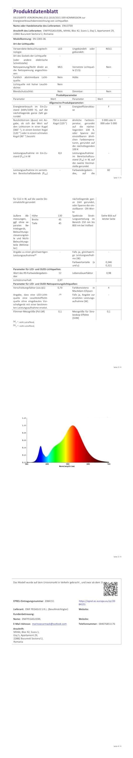 ENUOTEK Luce LED Sottopensile Cucina, Barra LED Sottopensile 545MM 2 Pezzi Dimmerabile, 3 Colori di Luce Regolabili 3000K 4000K 6500K Luci, 8W 750Lm, Per la Cucina e il Bagno, Funzione di Memoria