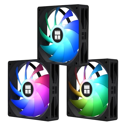 Thermalright TL-C12C-X28-S X3 CPU Fan,Black Cooling Fan, PC with 1550RPM Speed,120mm Computer Case Cooler Fan,PWM Control Fan for Case and Liquid Cooler & CPU Cooling,28mm Thickness