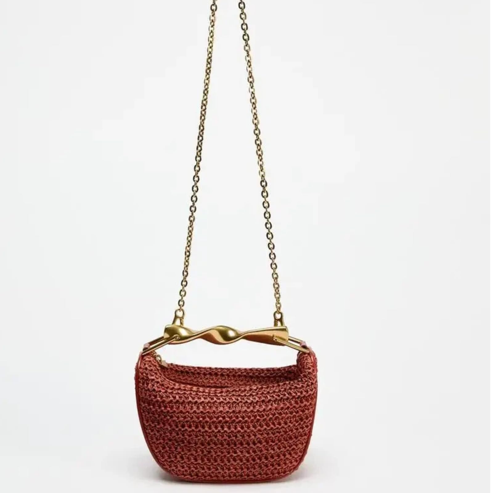 Sommerstrand-Stroh-Schultertaschen Damen-Stroh-Eimer-Handtasche gewebte Handtaschen Freizeit-Tote Crossbody