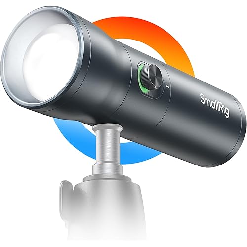 SMALLRIG RGB LED Photography Flashlight, 7500mAh Aluminum Alloy Patterned Ambient Light, 4 Color Fill Light with 20 Patterned Light Filters, Perfect for Photo, Content Creation Accessories RF10C 4634