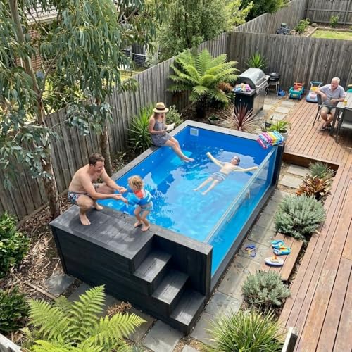 Fiberglass Above Ground Shipping Container Swimming Pool with Filter Pump,