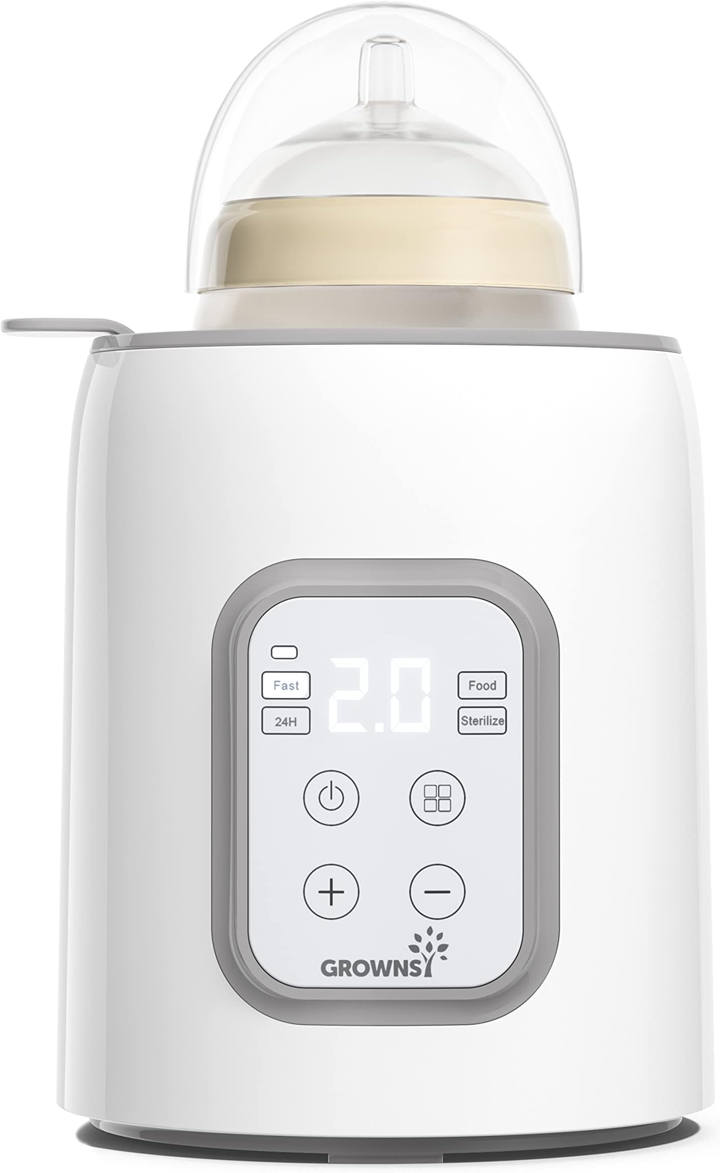 Bottle Warmer 10-in-1 Fast Baby Milk Warmer and Steriliser with LCD/Timer, Warms Evenly, Food Warmer & Defrost BPA-Free Warmer Display Accurate Temperature Control for Breastmilk (Grey)