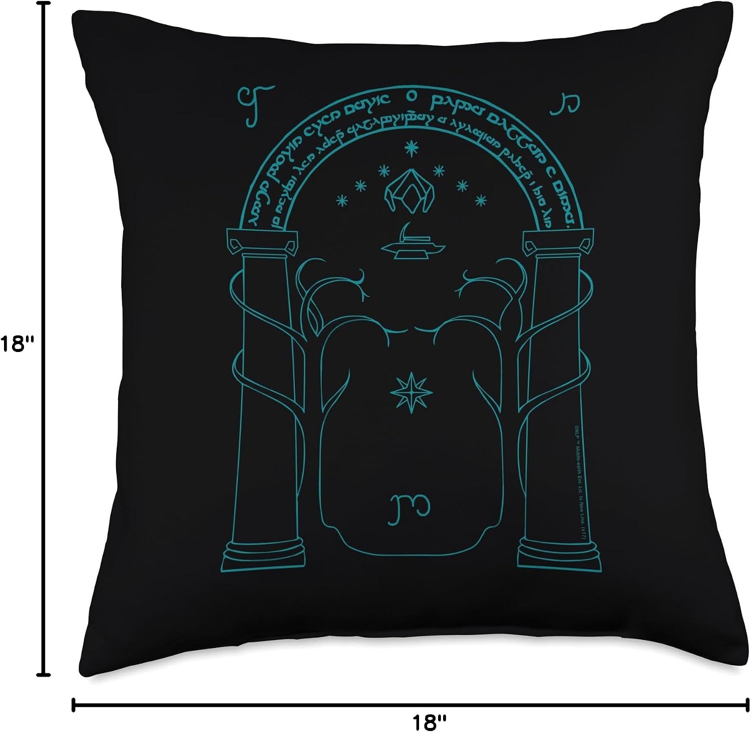 The Lord of The Rings Doors of Durin Throw Pillow