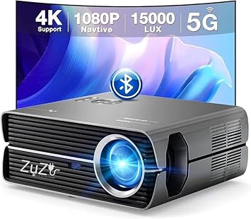 ZuZu, move for more better. Projector With Wifi And Bluetooth,Native 1080P 4K Support 450 Ansi Outdoor Movie Proyector,Indoor Home Theater Remote Controller,Support Hdmi,Av,Sd,Usb