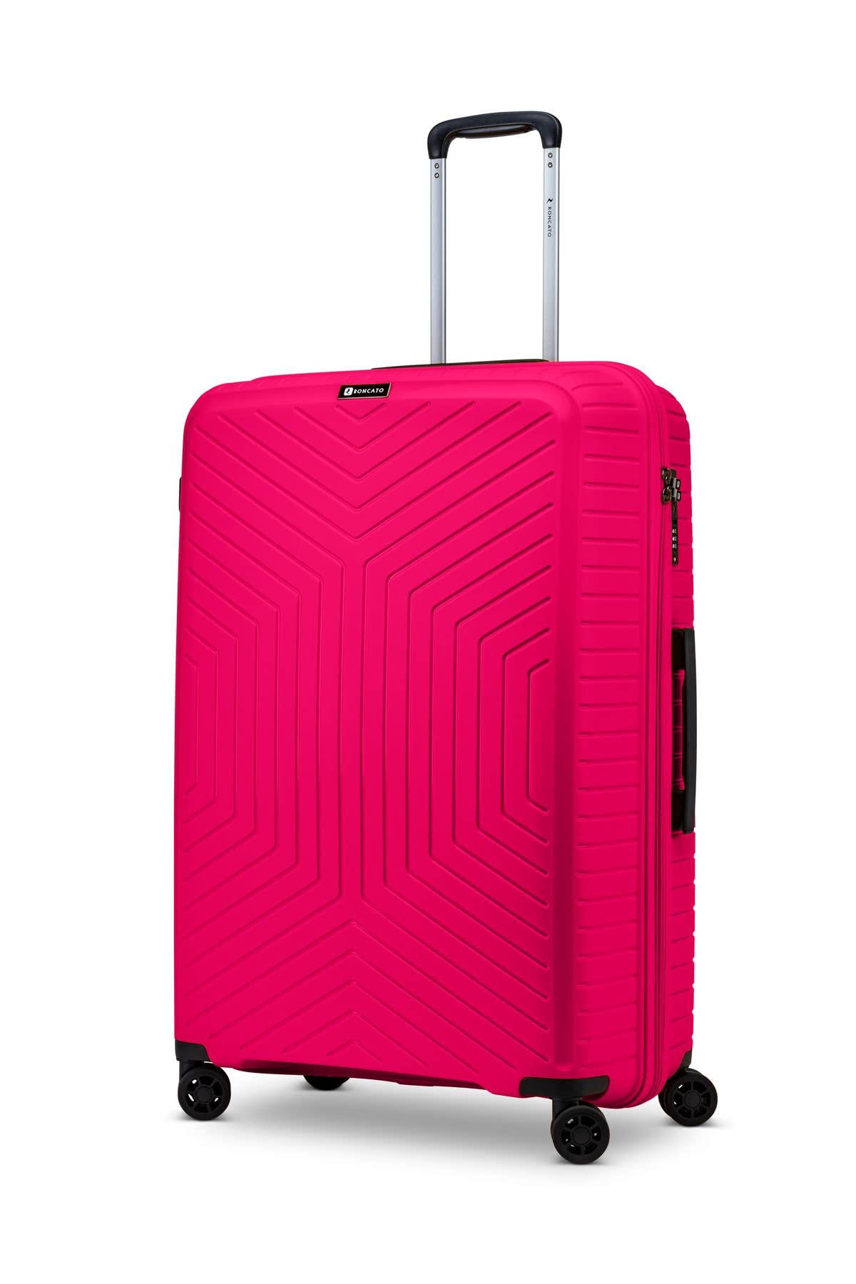 Ciak Roncato R Roncato Hexa Trolley taglia L 4R Polipropilene ultraleggero, Fucsia 26, Dimensione: 52x77x31 cm, Valigia media Fuxia Hexa con lucchetto TSA
