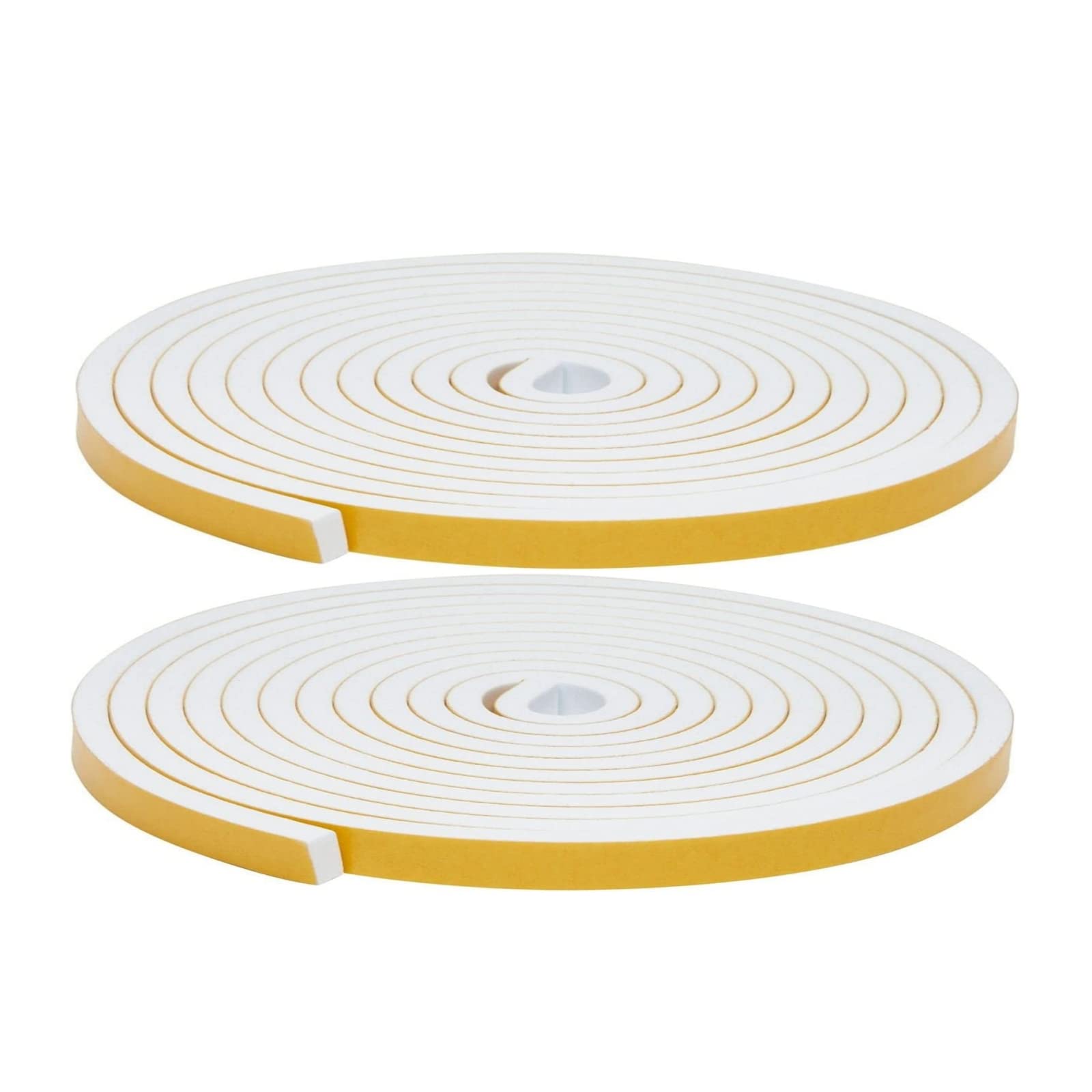 wordmouk Schaumstoff Klebeband Selbstklebend Dichtungsband Selbstklebend 6mm(B) x 3mm(D) Selbstklebendes Moosgummiband für Fenster Tür, Zugluftstopper Schallschutz (2 Rollen je 4m lang) weiß