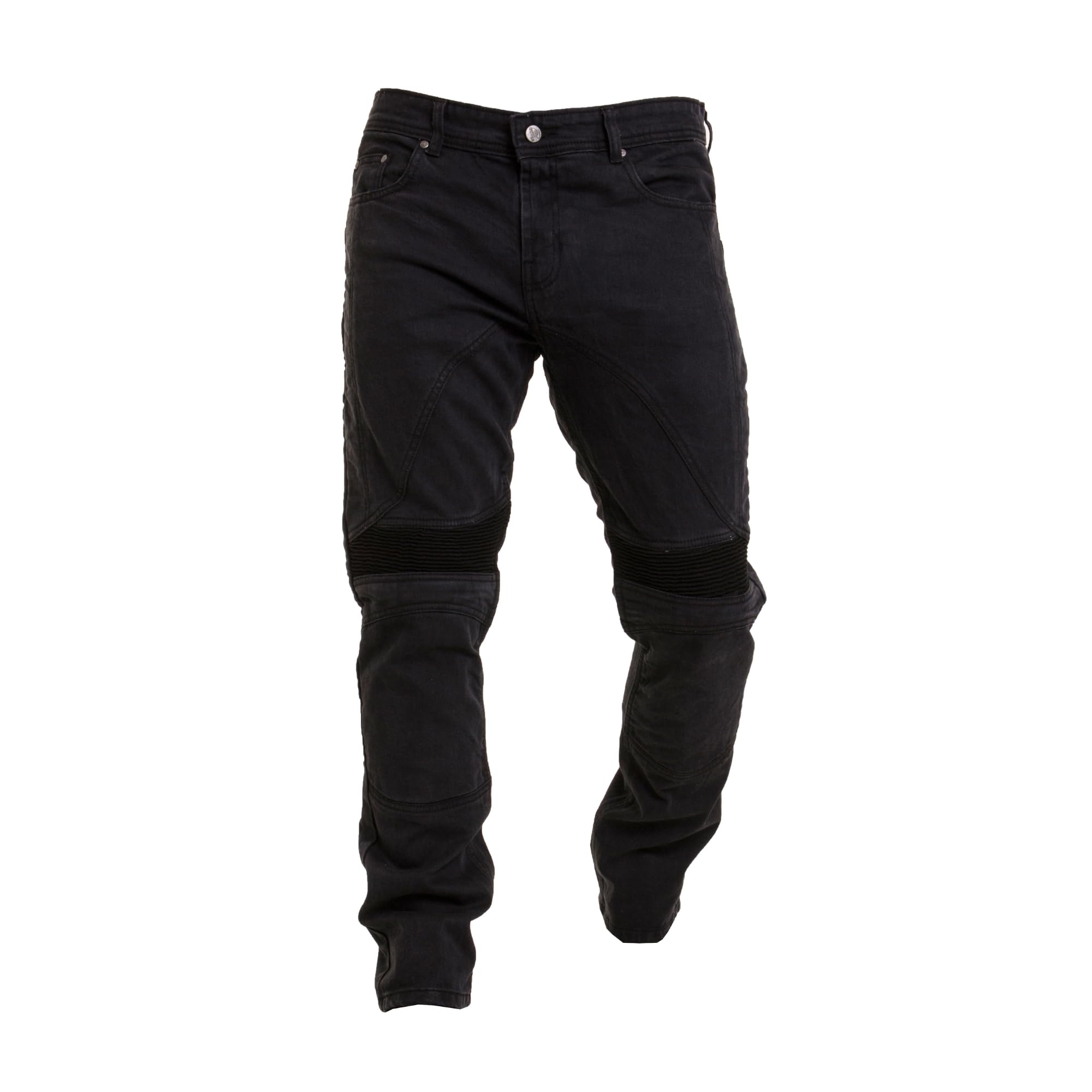 Herren Motorradhosen mit Schutz, Motorrad Bikerhose mit schützendem Aramidfutter, Motorrad Jeans fur Herren mit Hüft- und Knieprotektoren RP-021