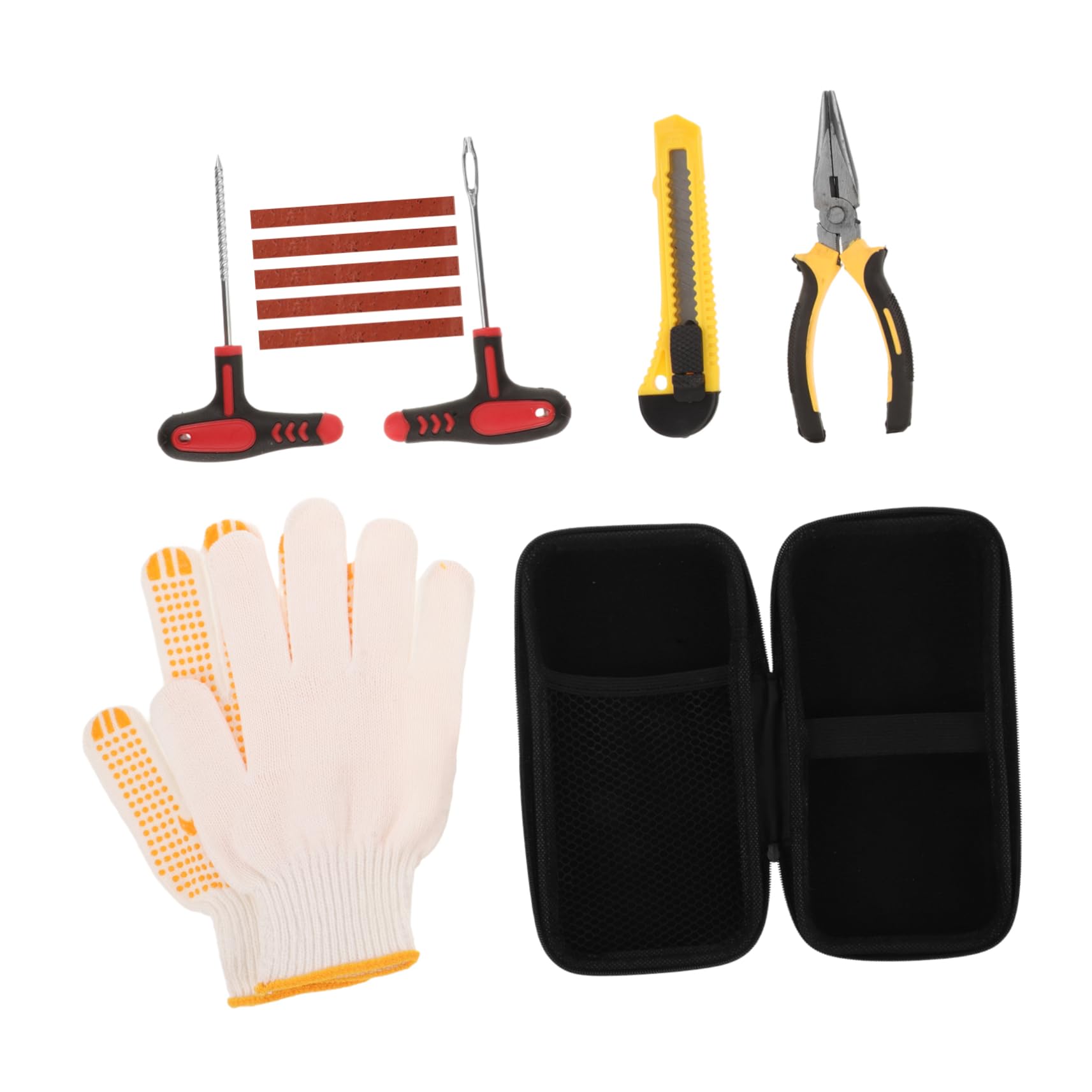 Cabilock Motorcycle Tire Repair Kit Heavy Duty Professional Tire Plug Patch Kit for Car 1 Set