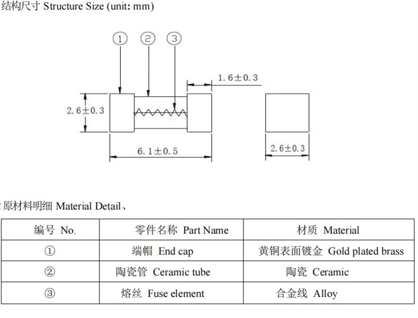 Gold SMD Keramik Durchbrennsicherung 1808 2410 6125 125V 250V AC 0451 0,5A 500mA 1A 1,5A 2A 3A 3,15A 4A 5A 6,3A 8A 10A 15A ultraschnell(3.15A)