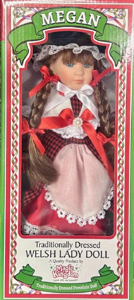 Wales Cymru Traditionally Dressed Welsh Lady Megan 30cm Porcelain Doll UK