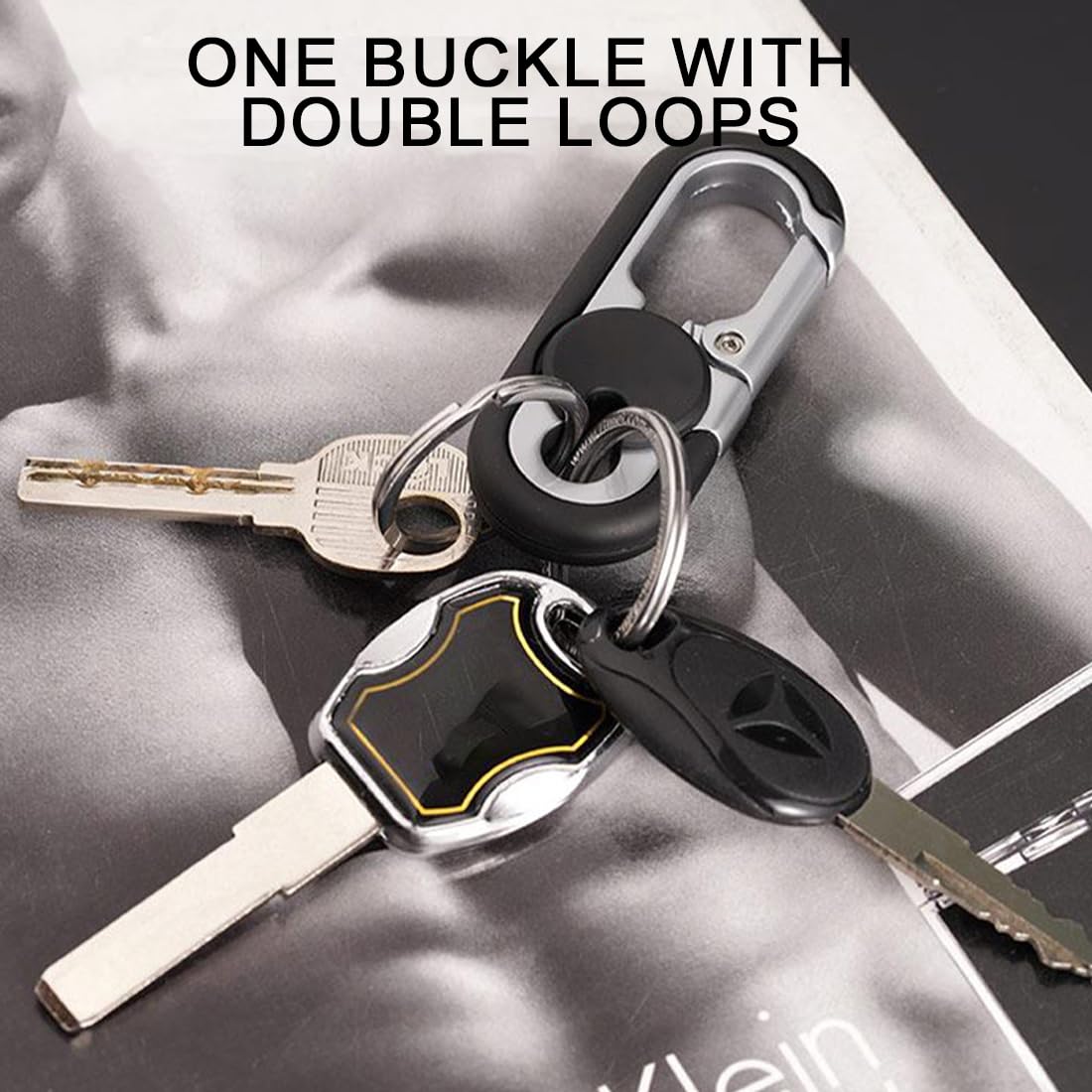 100 Pièces Porte Cle Mousqueton, Argent 50pcs Keychain Crochet