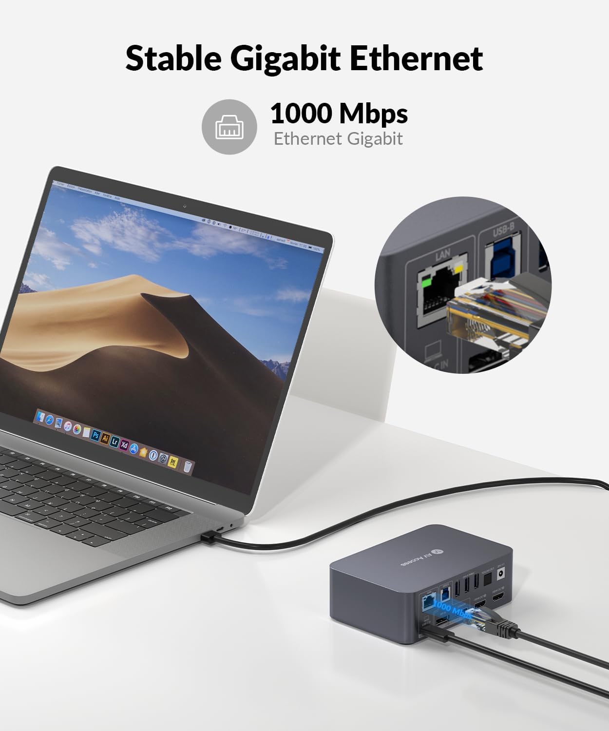 AV Access Docking Station Dual Monitor KVM Switch for