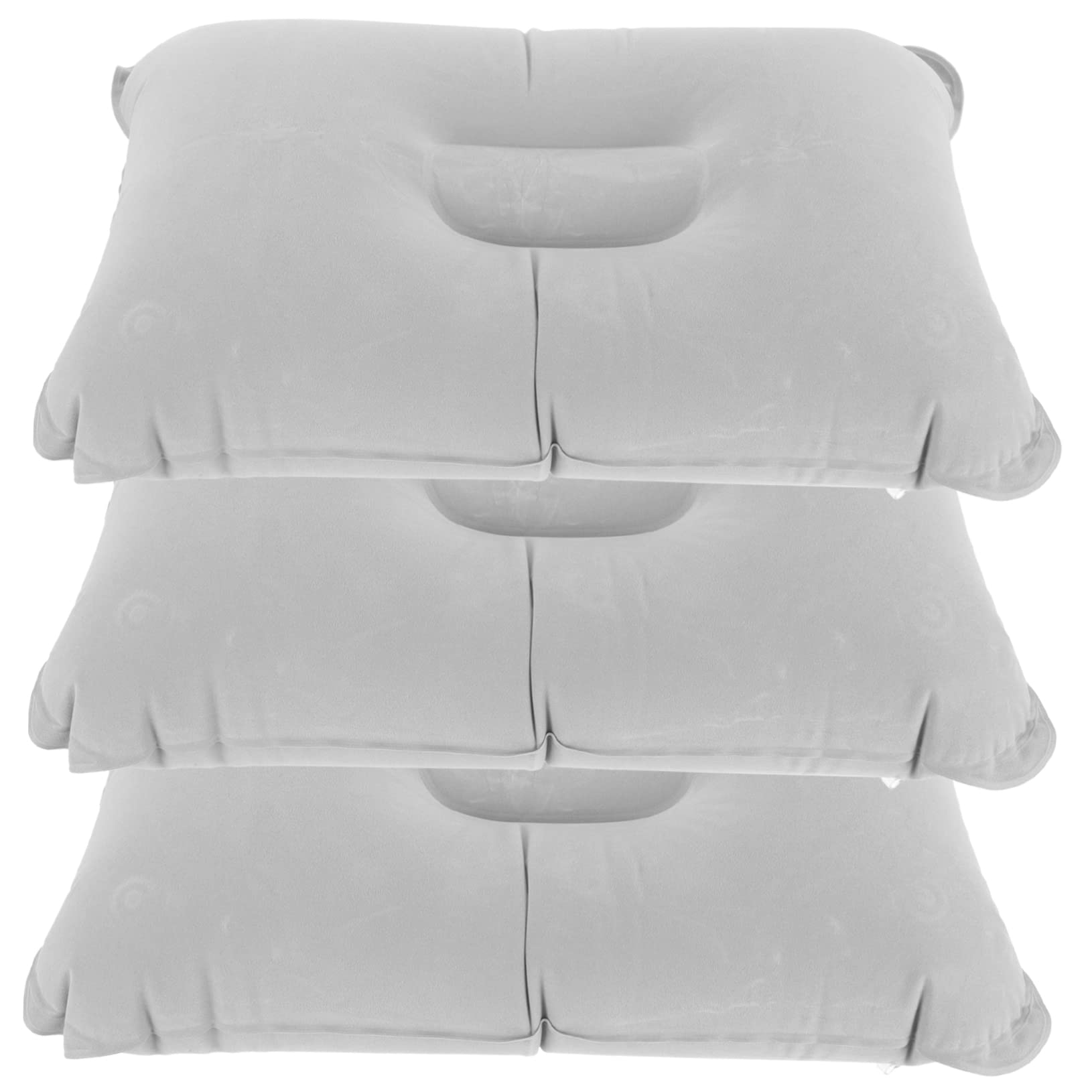 Mikikit 3 Ensembles Coussin De Voyage Gonflable Oreiller Ergonomique De Camping Accessoire Pratique pour Dormir Extérieur Facile À Gonfler pour Camping 3 Pièces * 3