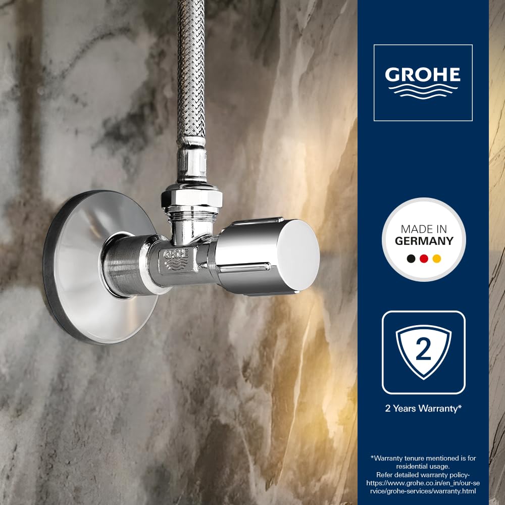 GROHE Angle Valve - Chrome Finish -2