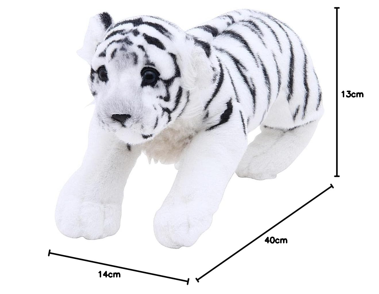Amazon.co.jp: 動物ぬいぐるみ (全長約40cm) ホワイトタイガー