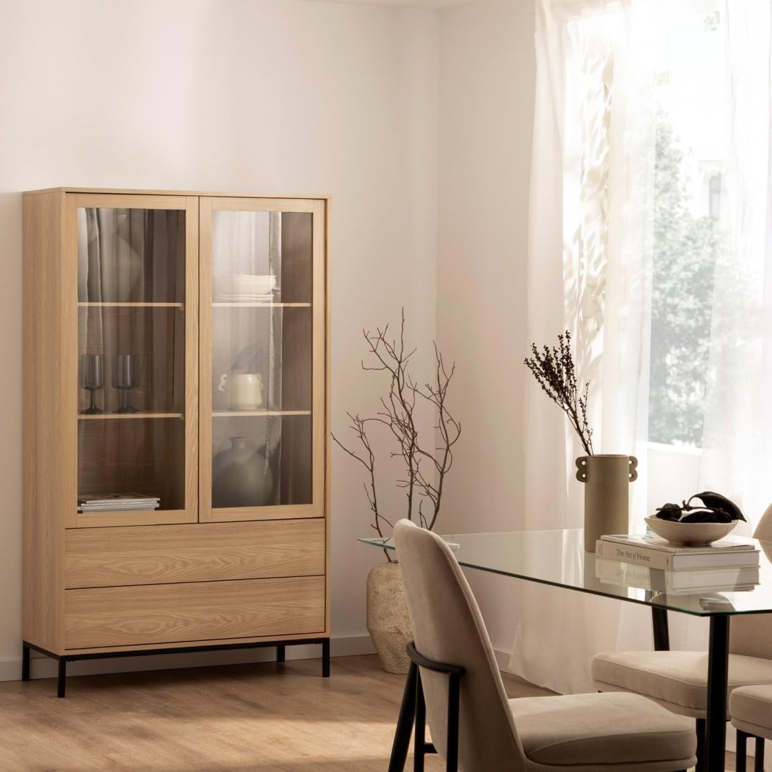 KLAST Vitrina en Madera Color Natural