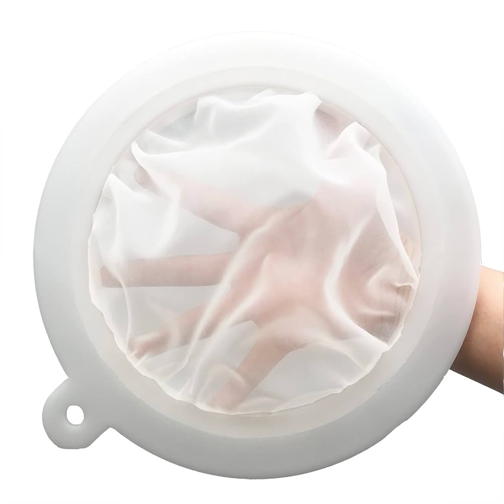 JEESHAN 21cm Big 450 Mesh Ultra-fine Mesh Filter Strainer Kitchen Tool Sieve Sifter Plastic Sieve Fine Mesh For Straining Boiled Water Fine Sediments Filter