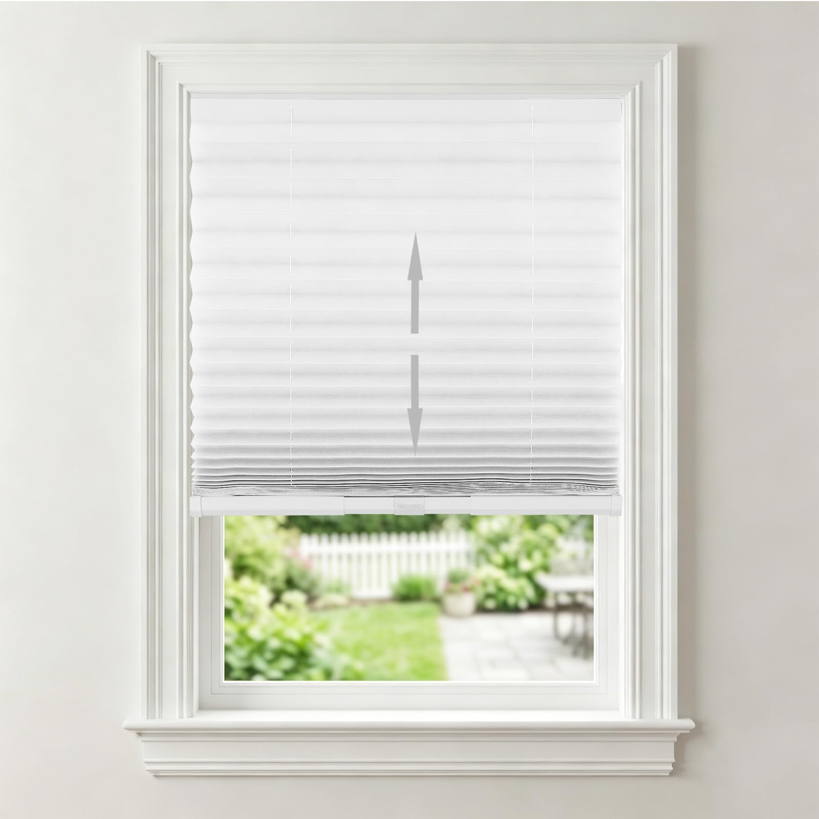 Maritown Push Pull Window Blinds No Drilling Light Filtering Shades