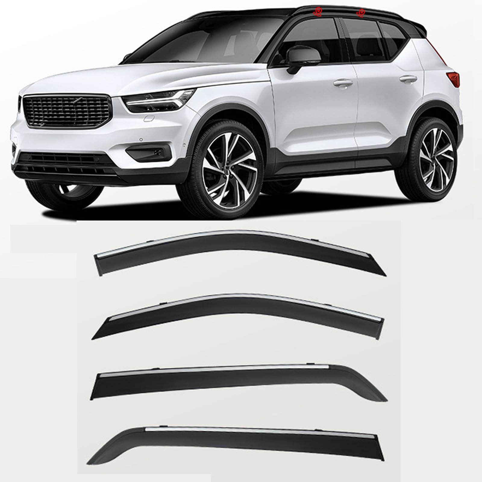 BIBIBO Sonnenschutz mit UV Schutz Kompatibel mit Volvo XC40 2018-2024, Auto Sonnenschirm für Frontscheibe, Hitzeschutz gegen UV-Strahlen, Faltbar Windschutzscheibe