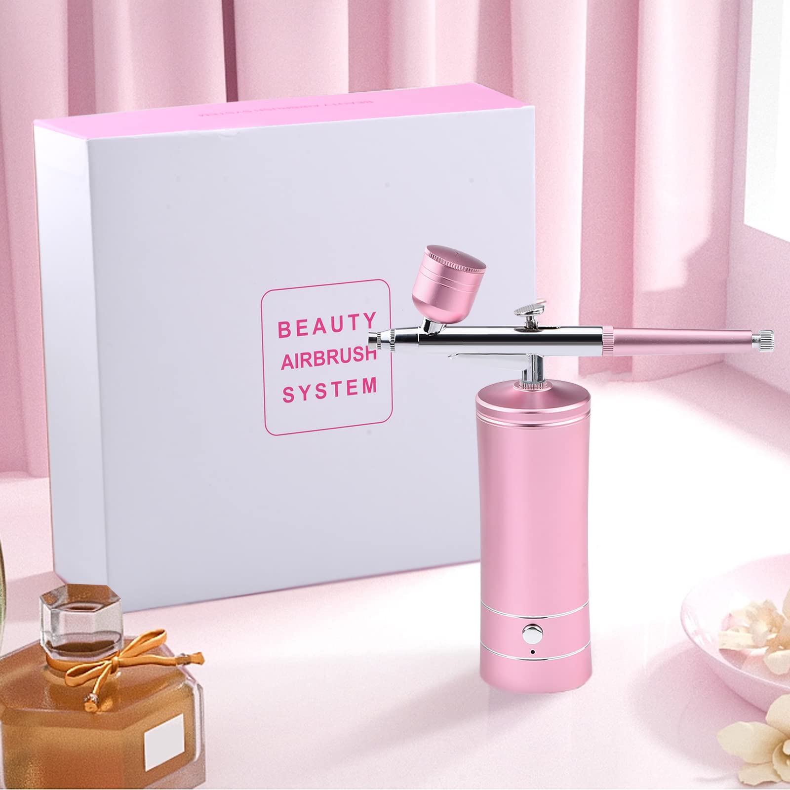 Daakro Wireless Airbrush Set, Portable Handheld Cordless Airbrush Gun, Mini Rechargeable Air Brush for Makeup, Cake Decoration, Tattoos, and Face Painting