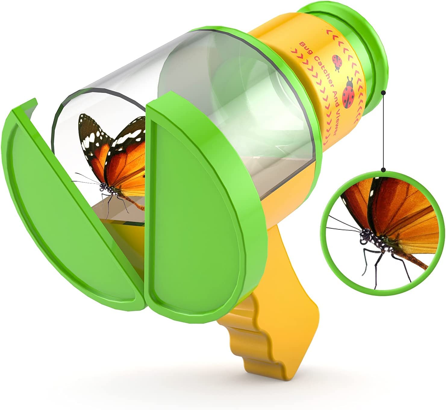 Amerteer Critter Bug Catcher and Viewer for Kids, Insect Observation Box, Kids Outdoor Toys Insect Magnifier Microscope Catching Science Kits for Kids 4-6