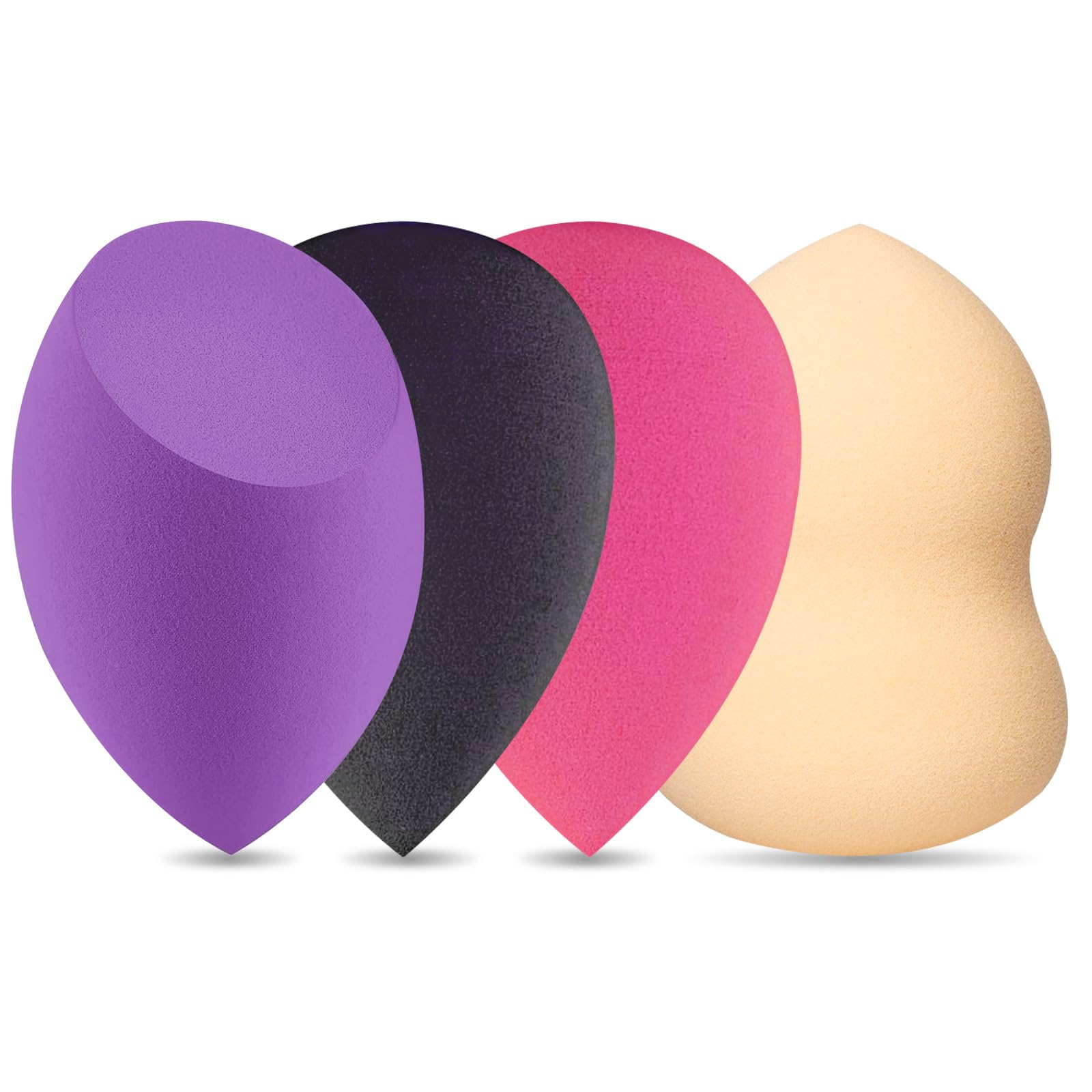 Set de 4 esponjas para aplicar maquillaje, de Subsky sin látex, hipoalergénicas e inodoras