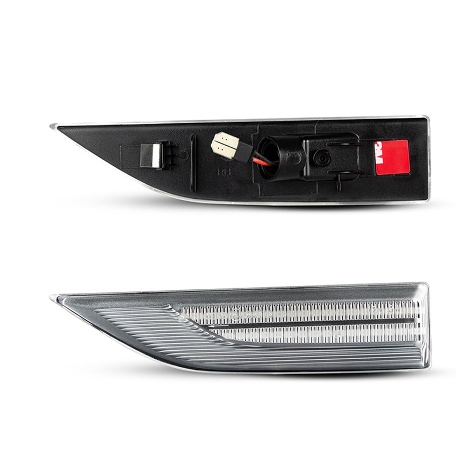 2Pcs luci di posizione laterali che scorrono indicatore di direzione laterale lampada ripetitore non fluente ambra dinamica for Transporter T6 2015 Up(No Dynamic Clear)