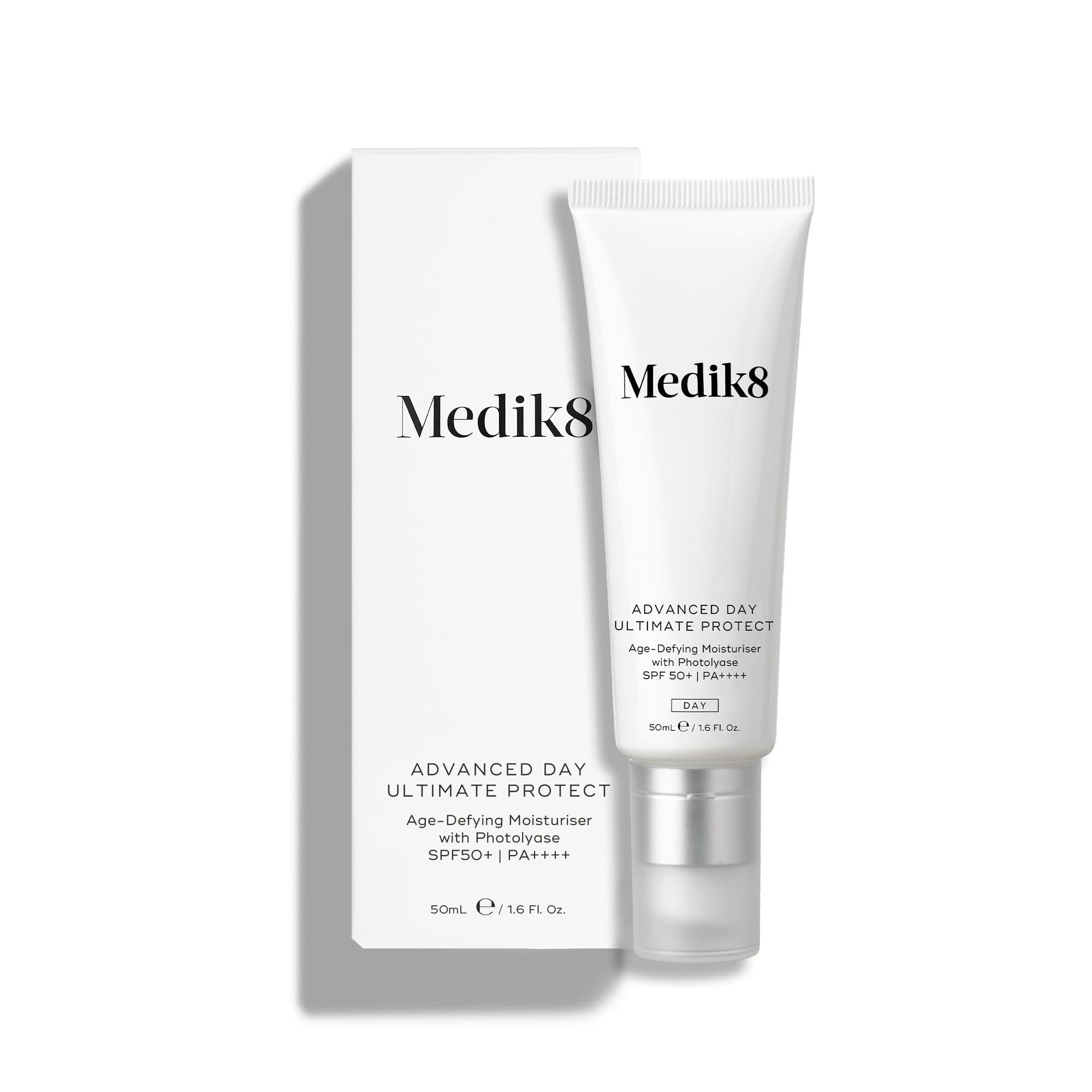 Medik8 Advance Day Ultimate Protect - LSF 50+ Anti-Aging-Feuchtigkeitscreme mit Lichtschutzfaktor LSF 50+ PA++++ - Feuchtigkeitsspendender & nicht fettender UV-Schutz - 50ml