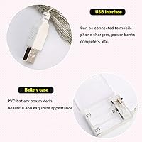 Vista 7 de Paneles de luz LED inteligente Luz de pared de neón con batería o USB con luz de neón LED arco iris luces de noche para niñas dormitorio colgante