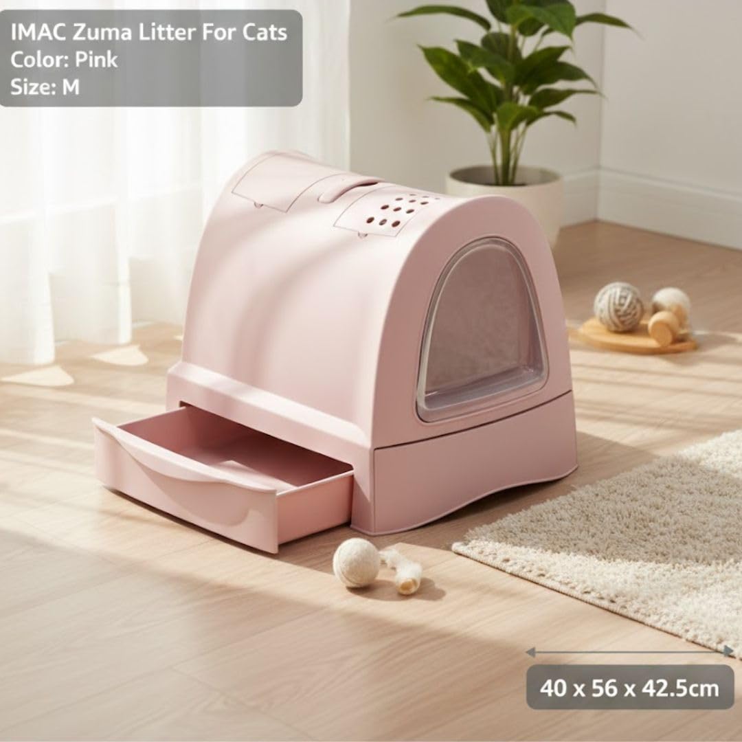 Zuma 83486 - Lettiera per Gatti, Rosa, 40 x 42.5 x 56 cm