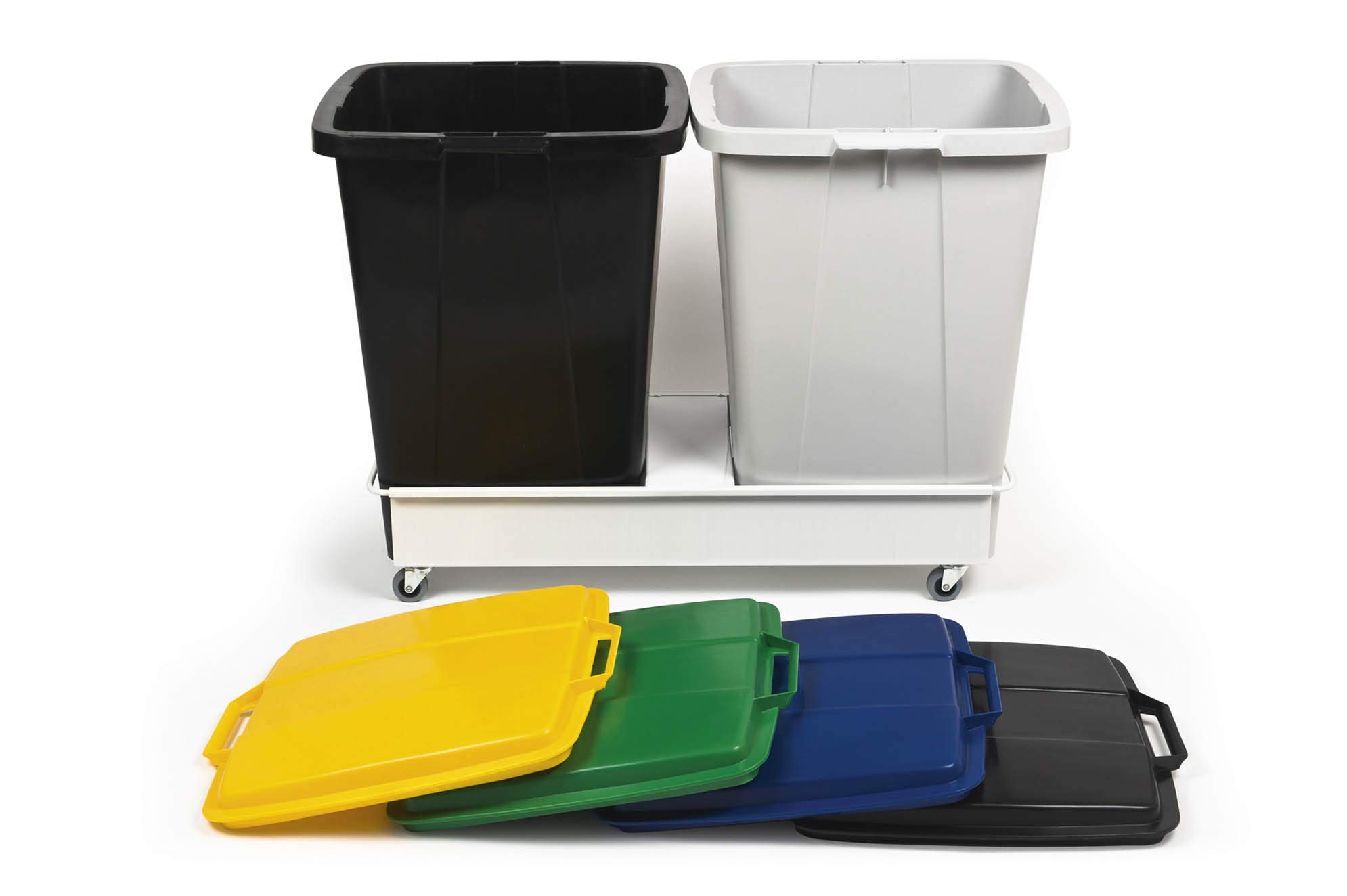 Durable 1800474040 Papelera Durabin 90 litros, azul