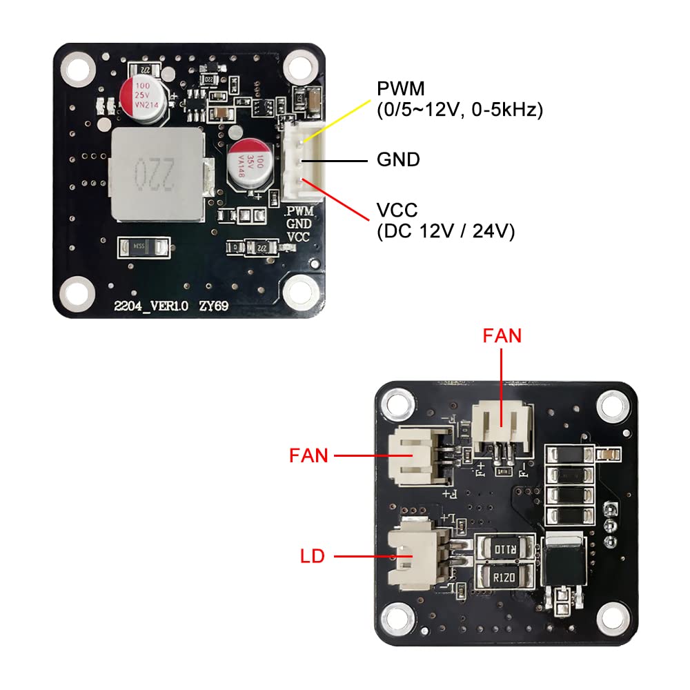 LASER TREE 40 W Lasermodul-Treiberplatine für LT-40W-F23, LT-40W-AA und andere optische Lasermodule mit 5 W