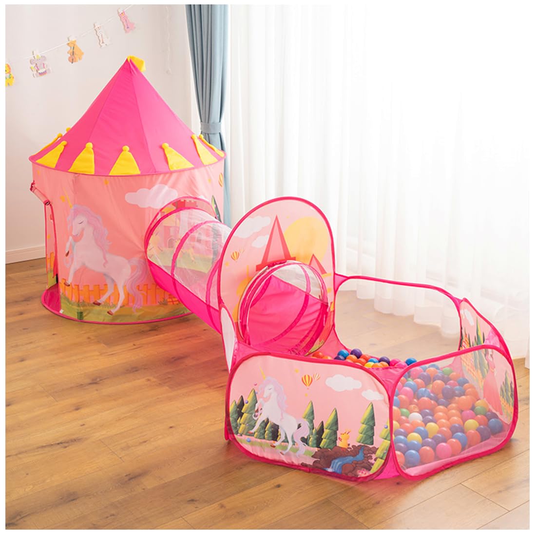 Tenda Da Gioco Pieghevole Per Bambini - 100x100x135cm, Con Borsa Trasporto | Per Interni Ed Esterni - Foto 2