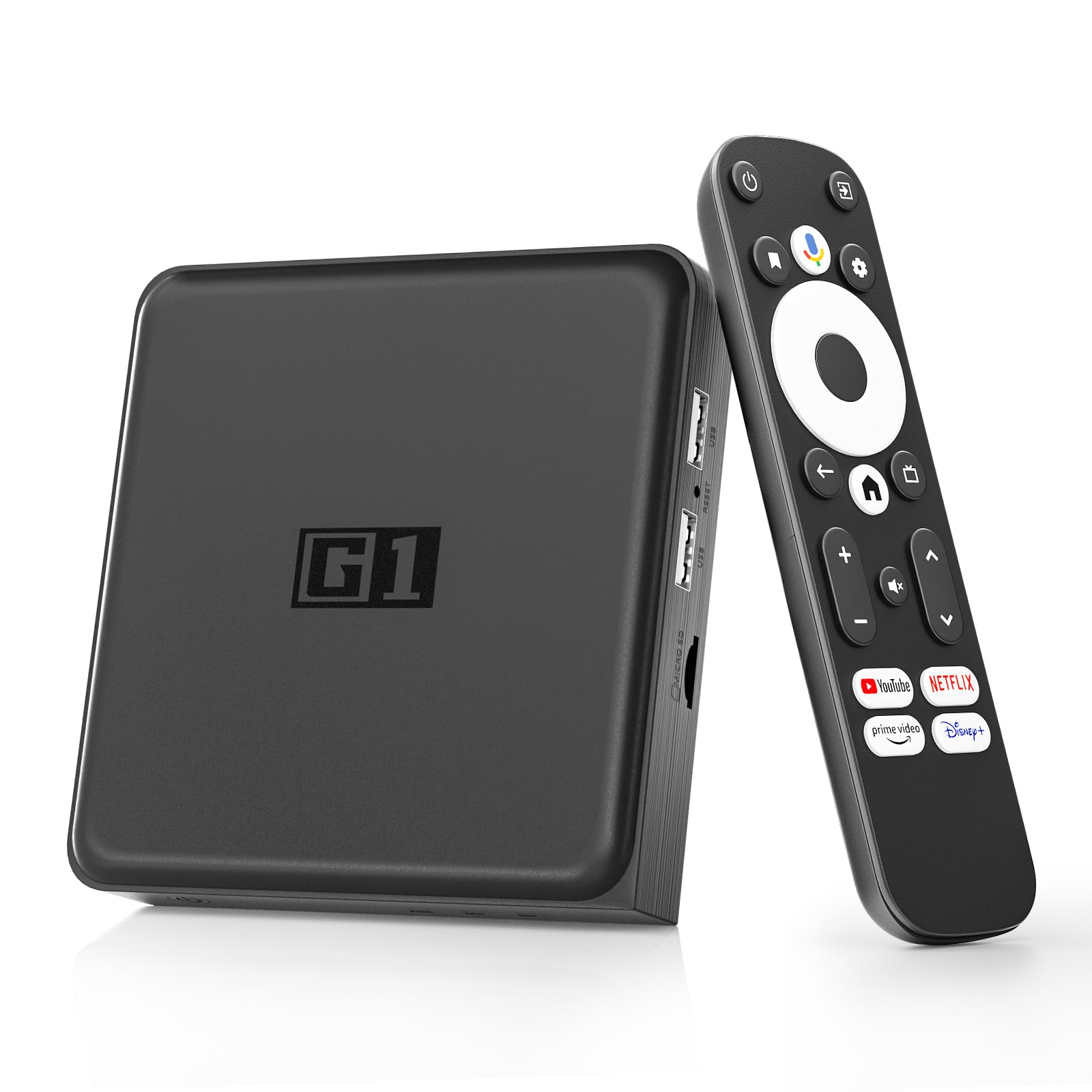 Android TV Box – ATV14.0 Smart TV Box Compatible with Google and Netflix Certification,4K HDR10+/Dolby Vision/Dolby Digital+/DTS, 4GB+32GB Streaming Box,WiFi 6/BT5.0,Voice Assistant,Espejo de Pantalla